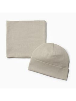 Комплект (шапка, снуд) для девочки А.7306, цвет оливковый, р. 50-52