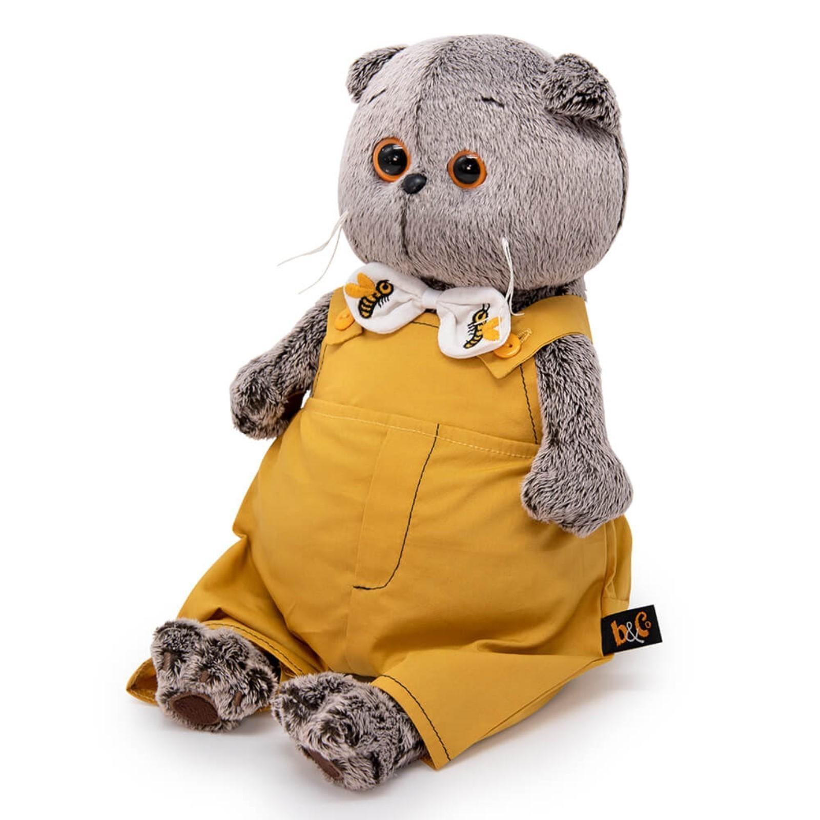 Мягкая игрушка «Басик в полукомбинезоне с бантом», 19 см