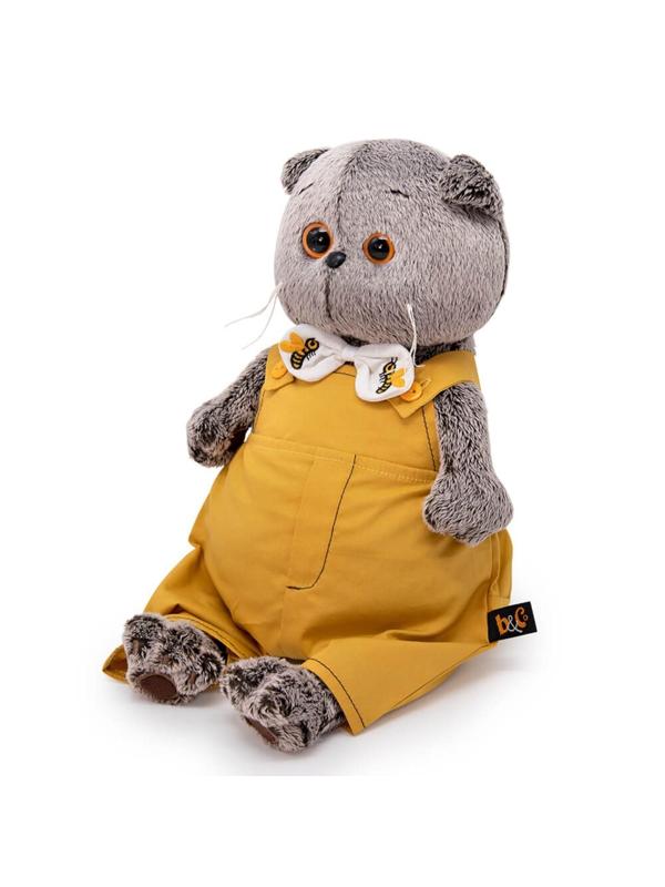 Мягкая игрушка «Басик в полукомбинезоне с бантом», 19 см