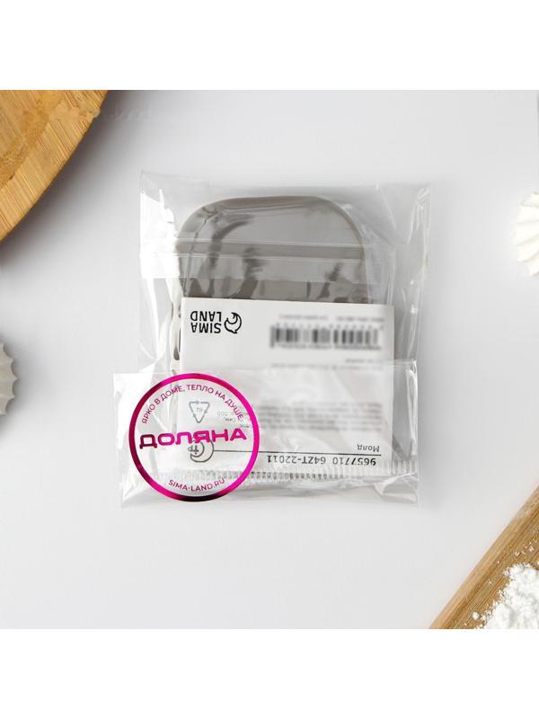 Силиконовый молд Доляна «Розочки», 6,5×4,5×0,9 см, цвет серый