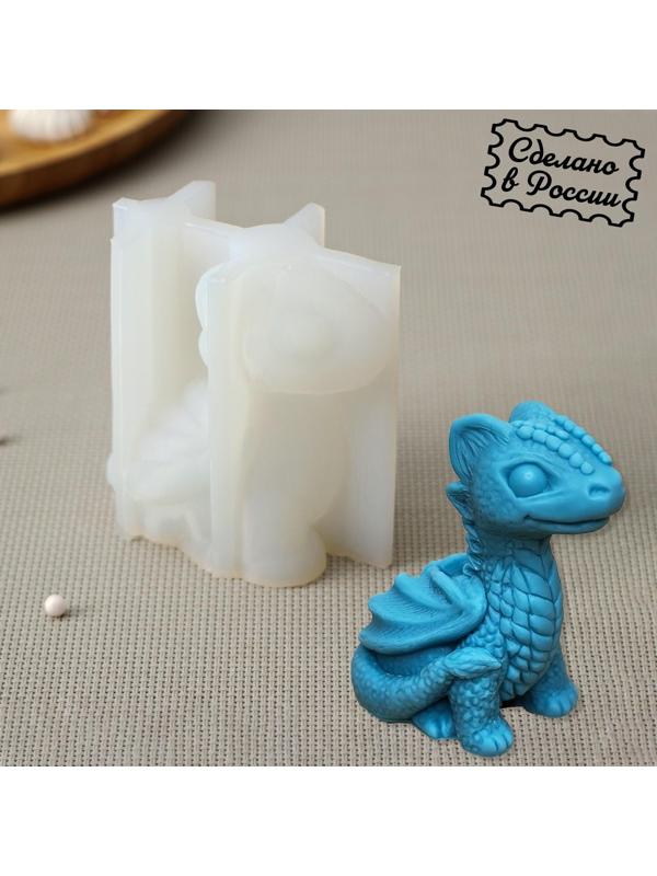 Силиконовая форма «Дракоша Лилу», размеры 4,2×6,5 см, высота 7,5 см, цвет прозрачный