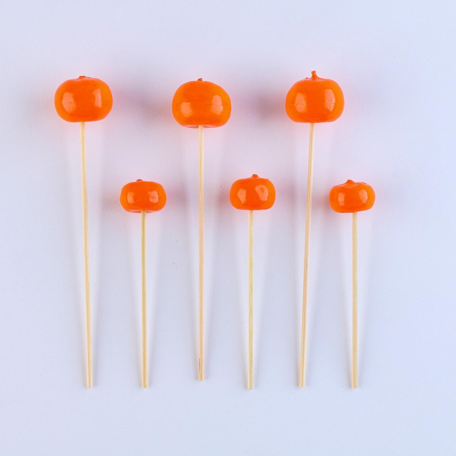 Шпажки топперы «Мандаринки», в наборе 6 штук