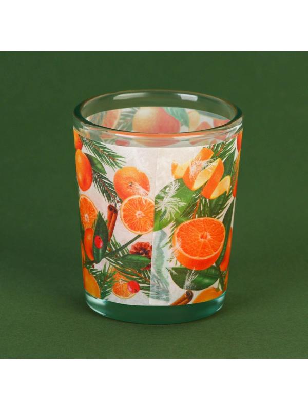 Свеча «Теплых дней», аромат мандарина, 5х6х5 см