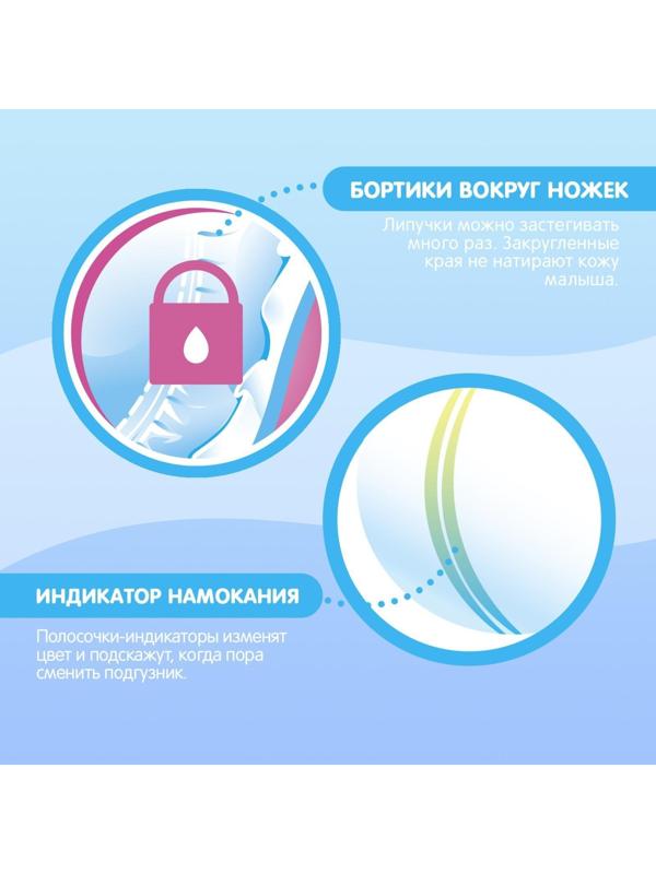 Подгузники-трусики JOONIES Premium Soft, размер M (6-11 кг), 56 шт.