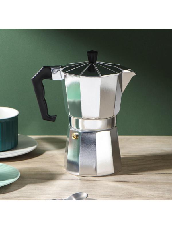 Кофеварка гейзерная Доляна Alum, на 6 чашек, 300 мл