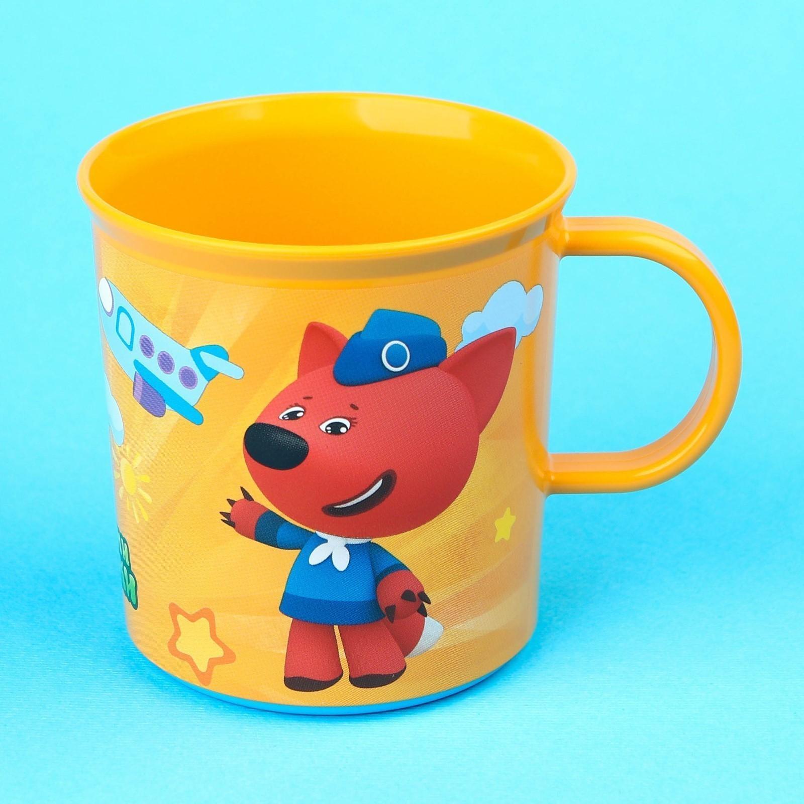 Кружка детская «Ми-Ми-Мишки» с нескользящим дном, 200 мл., цвет оранжевый