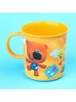 Кружка детская «Ми-Ми-Мишки» с нескользящим дном, 200 мл., цвет оранжевый