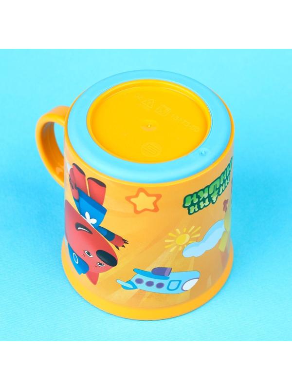 Кружка детская «Ми-Ми-Мишки» с нескользящим дном, 200 мл., цвет оранжевый