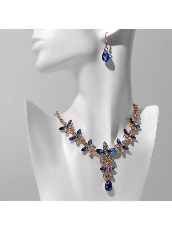 Набор 2 предмета: серьги, колье 