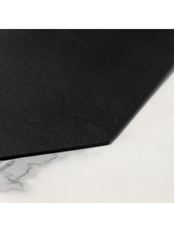 Салфетка кухонная «Тэм», 38×38 см, цвет чёрный, восьмиугольник