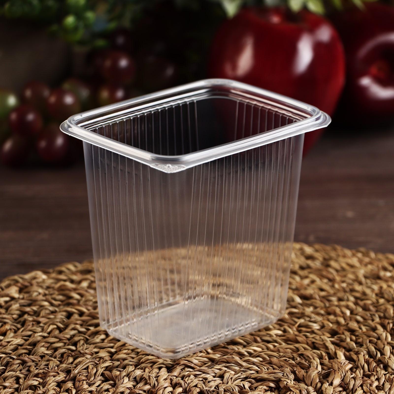 Контейнер одноразовый «Южуралпак», КР-12, 500 гр, 11,2×8,6×10,5 см, цвет прозрачный