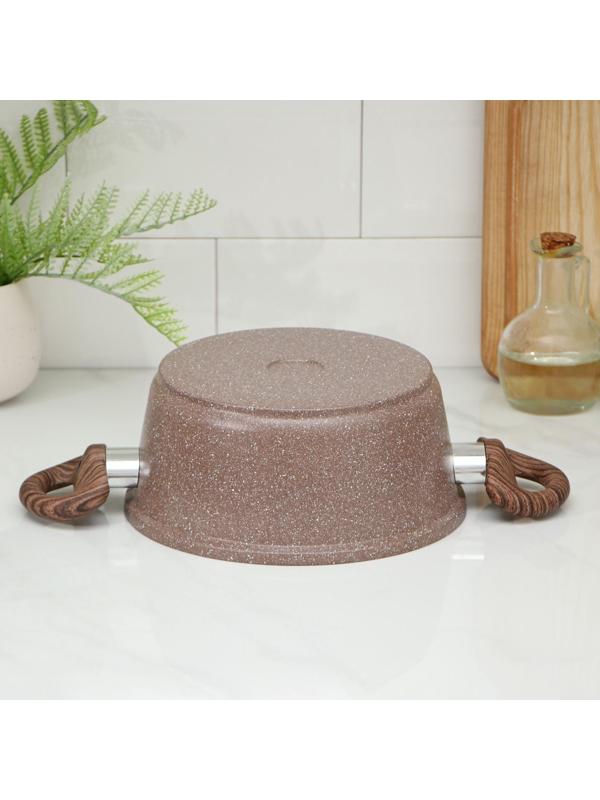 Кастрюля «Брауни», 2 л, стеклянная крышка, индукция