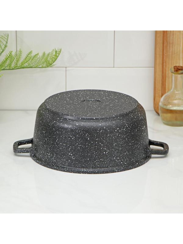 Кастрюля «Элит», 3,3 л, литой алюминий, литые ручки