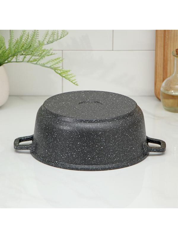 Кастрюля «Элит», 2 л, литой алюминий, литые ручки