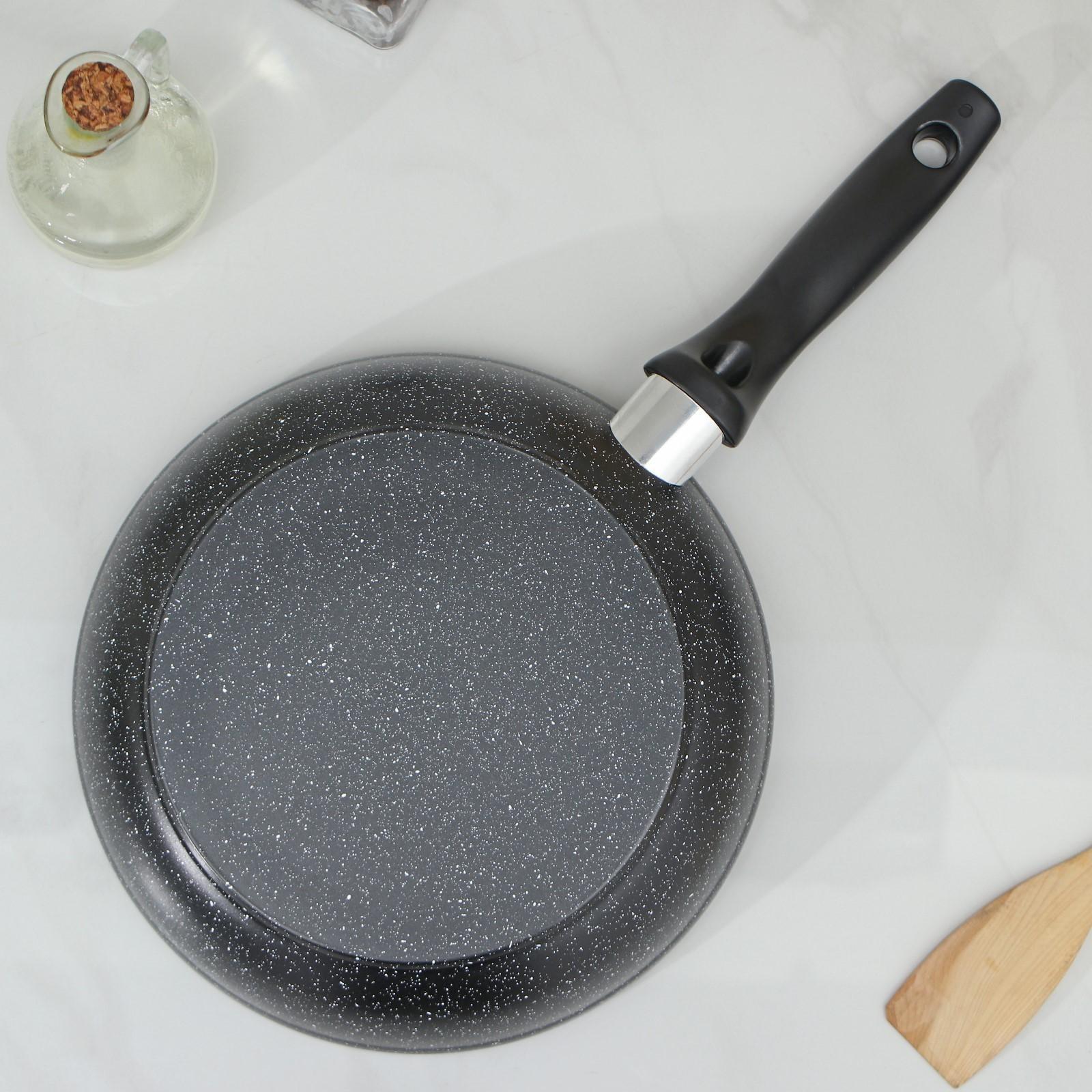 Сковорода «Элит», d=24 см, несъемная ручка, с крышкой