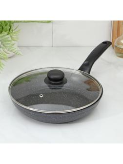 Сковорода «Элит», d=24 см, несъемная ручка, с крышкой