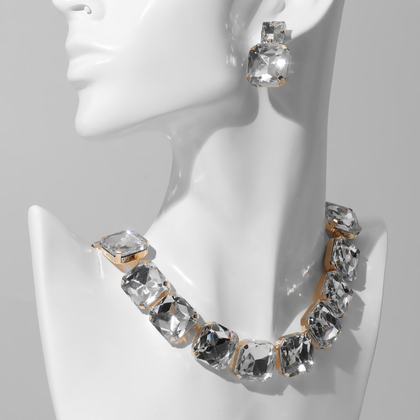 Набор 2 предмета: серьги, колье 