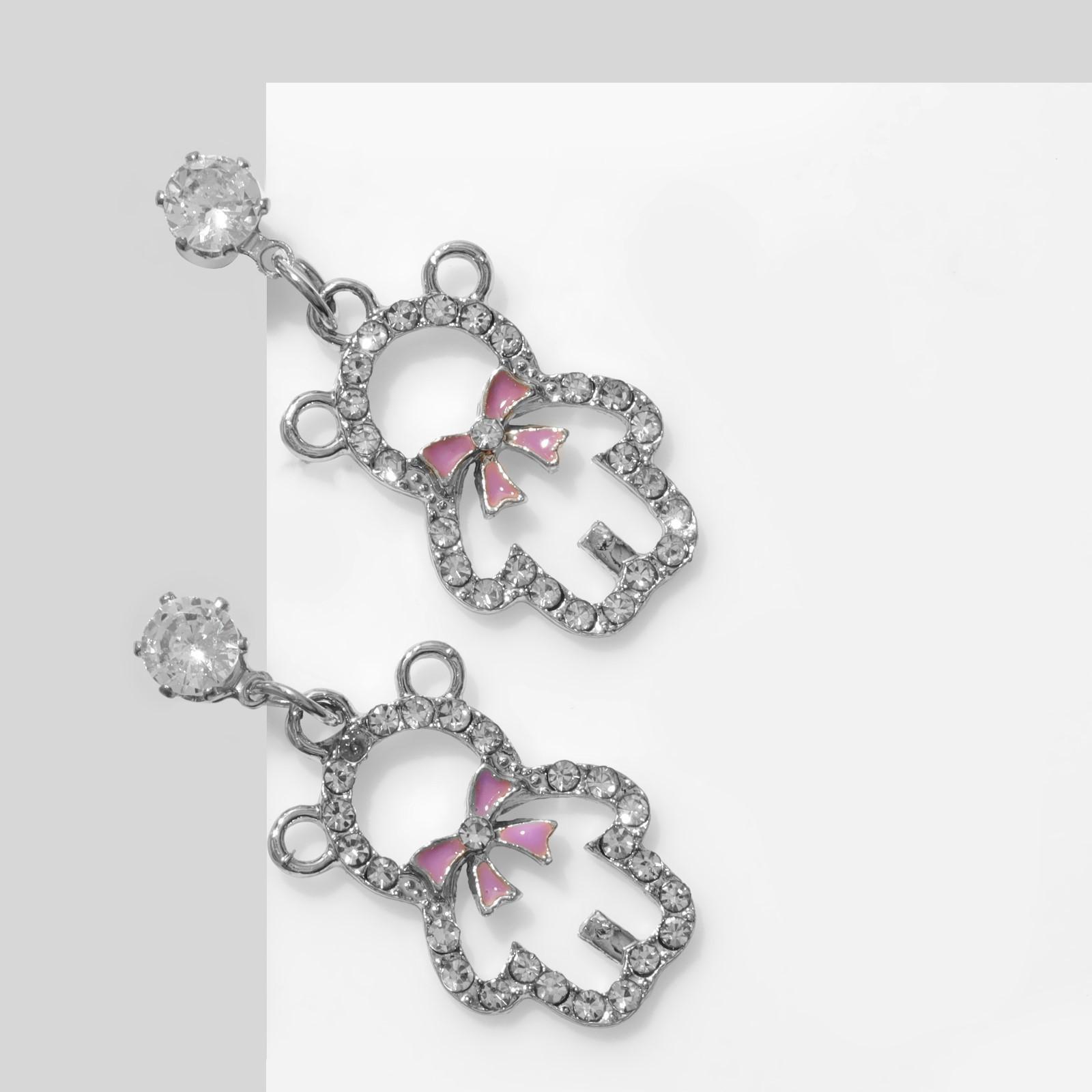 Серьги со стразами 