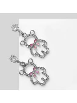 Серьги со стразами 