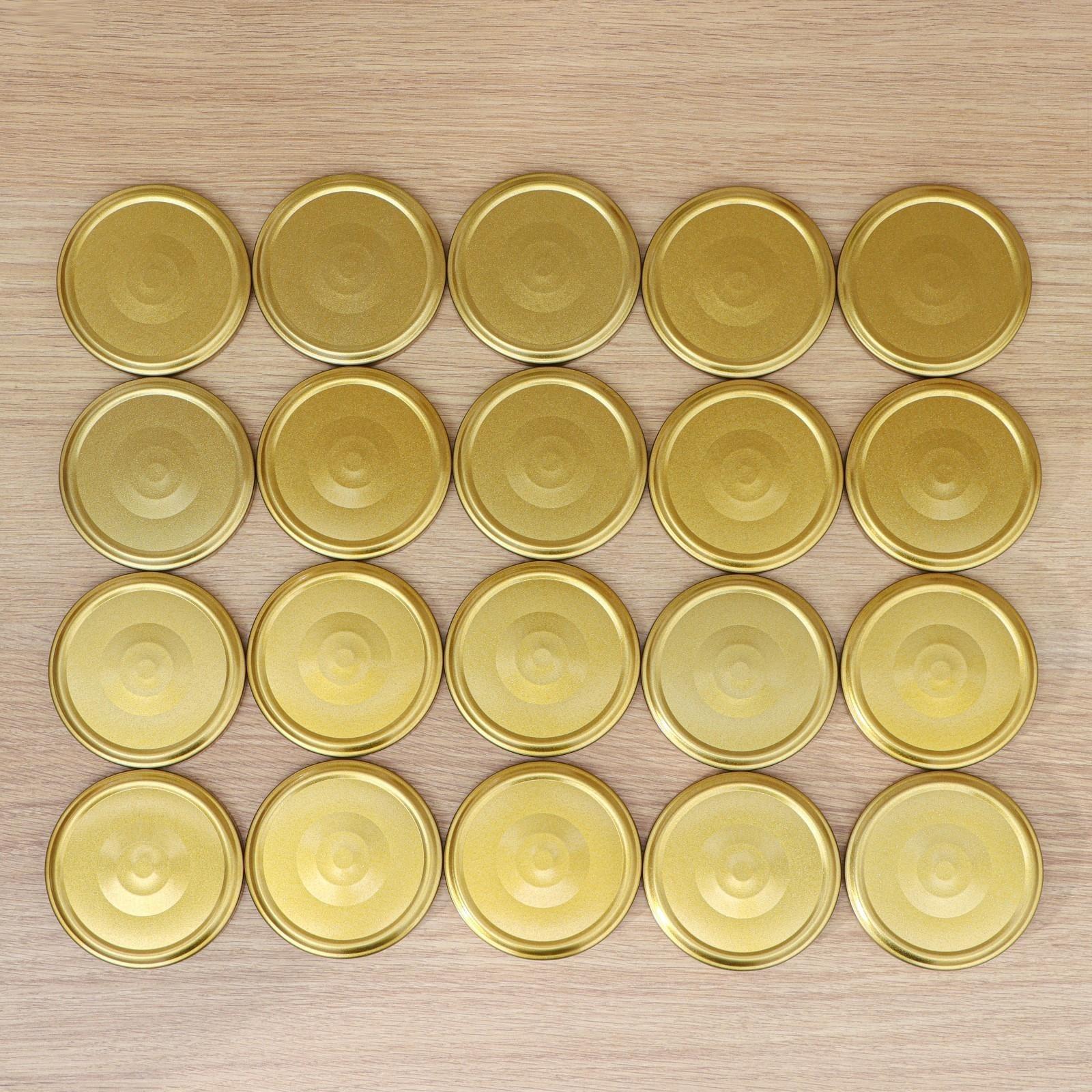 Крышка для консервирования Komfi, ТО-82 мм, металл, лак, упаковка 20 шт, цвет золотой