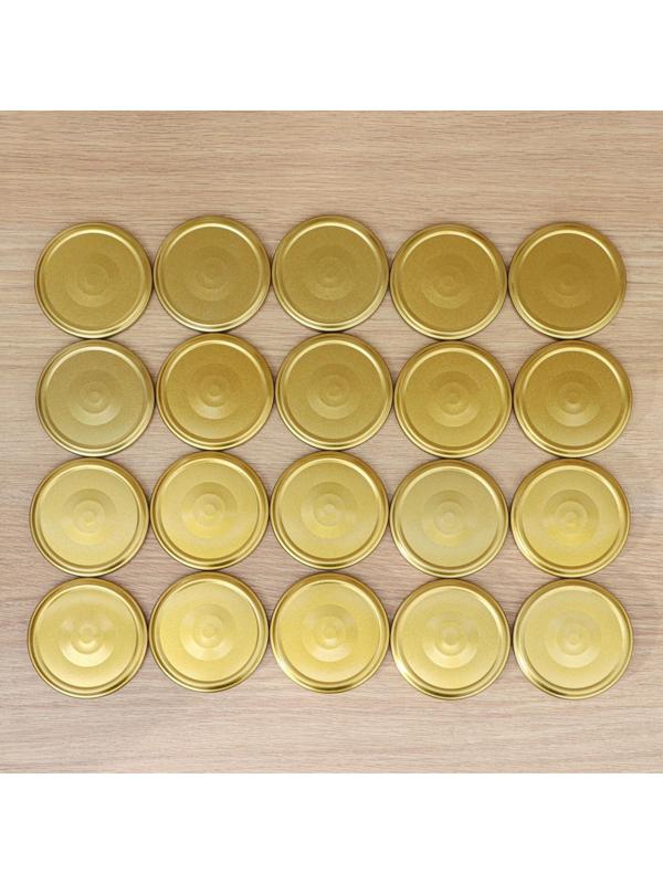 Крышка для консервирования Komfi, ТО-82 мм, металл, лак, упаковка 20 шт, цвет золотой