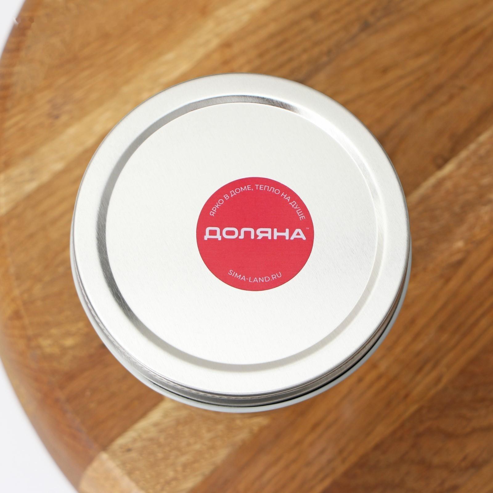 Баночка стеклянная для специй с металлической крышкой Доляна «Сильвер», 280 мл, 8,7×8,4 см