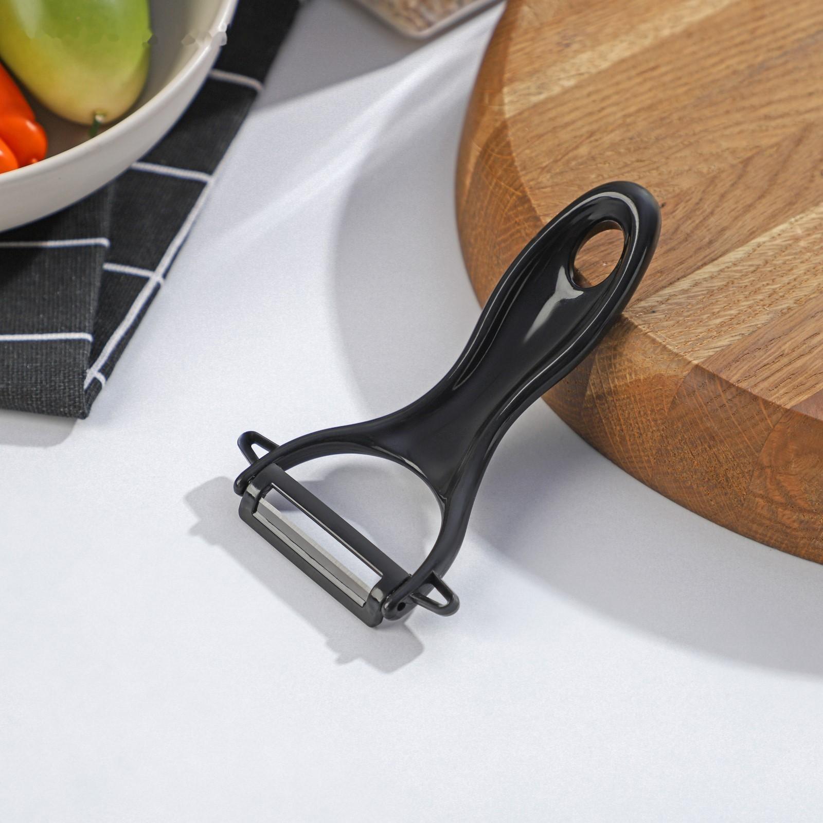 Овощечистка керамическая Magistro Black, 13 см, цвет чёрный