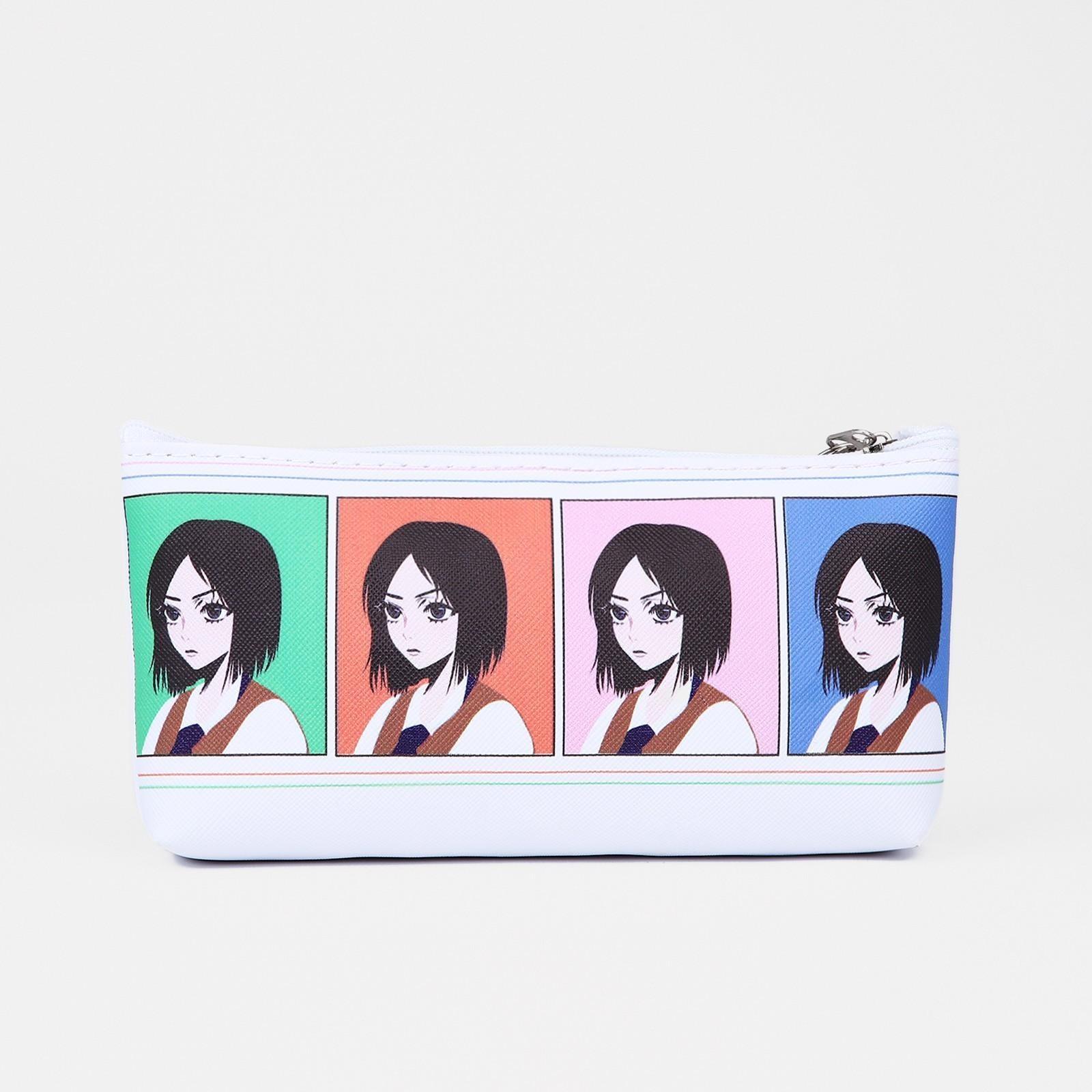 Косметичка-пенал на молнии, цвет белый