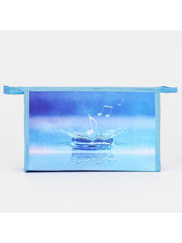 Косметичка на молнии, цвет голубой
