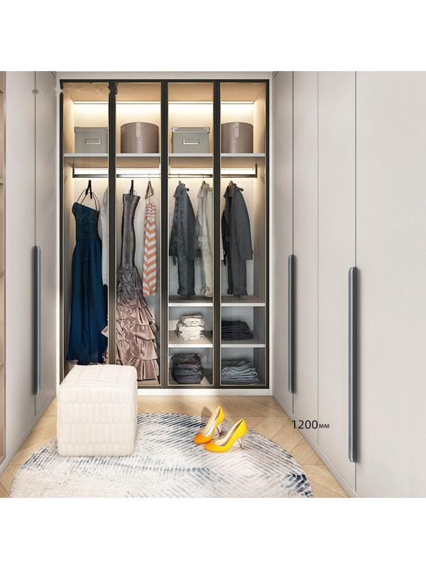 Ручка торцевая CAPPIO, L=1200 мм, м/о 1160 мм, цвет серый