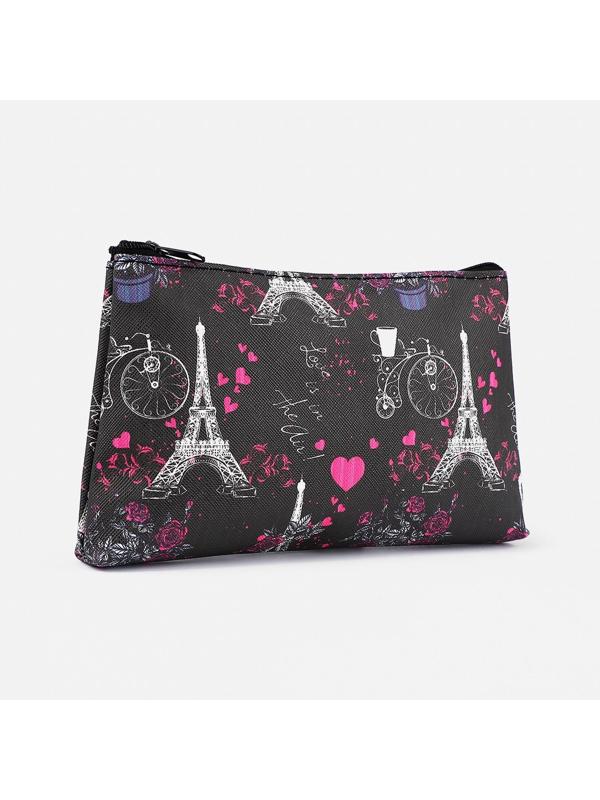 Косметичка на молнии, цвет чёрный