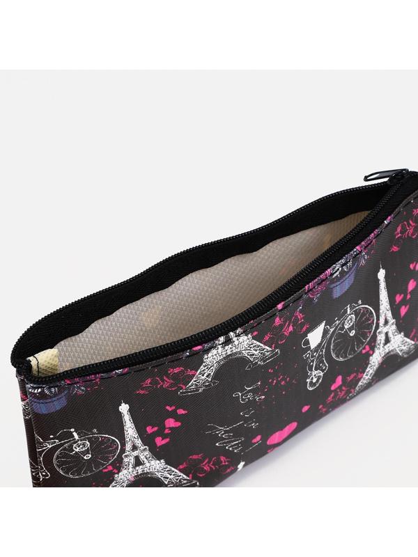 Косметичка на молнии, цвет чёрный
