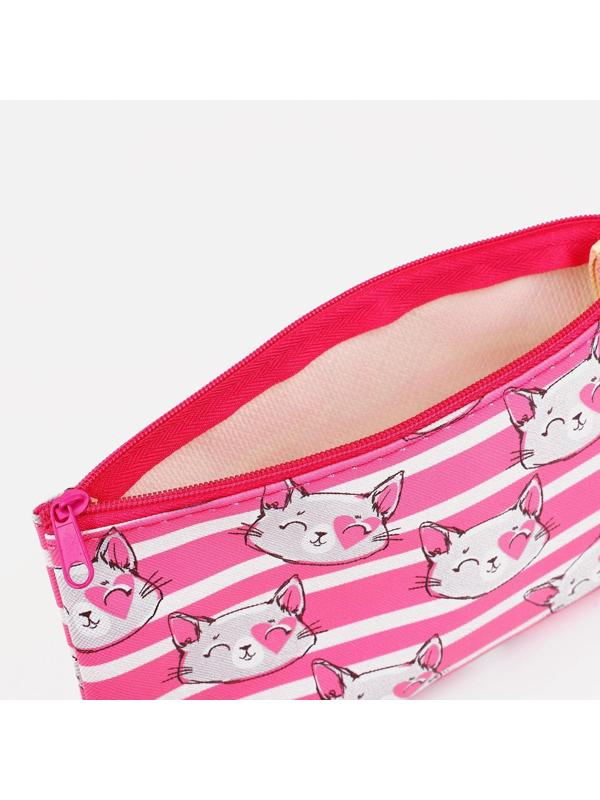 Косметичка на молнии, цвет розовый
