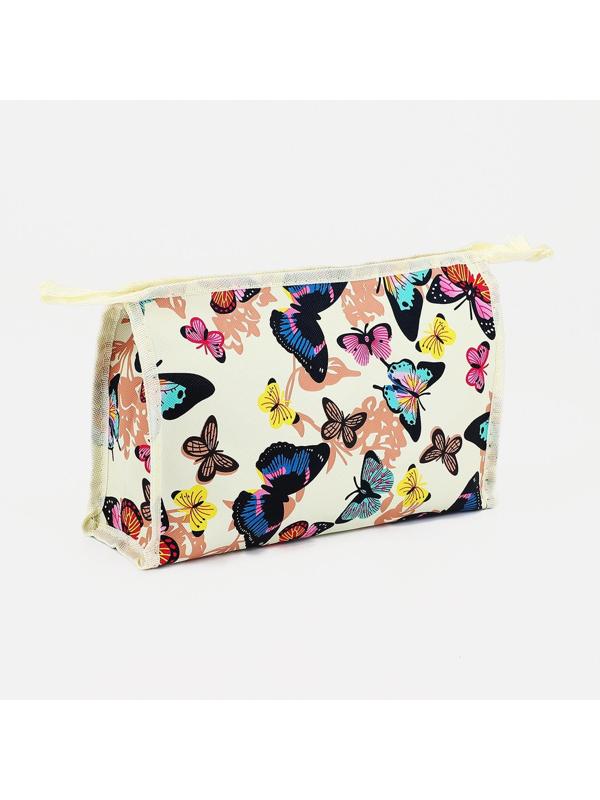 Косметичка на молнии, цвет бежевый