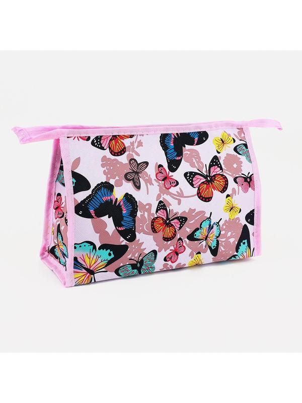 Косметичка на молнии, цвет розовый
