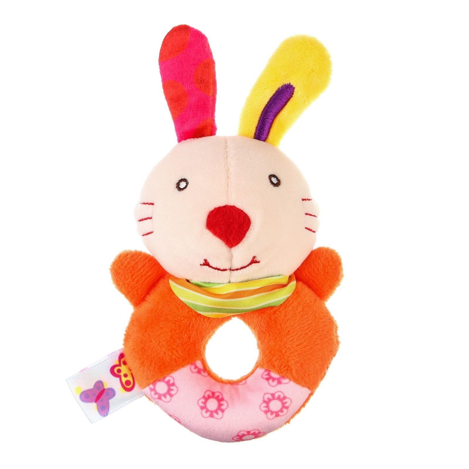 Погремушка мягкая на кольце «Милые зверушки», виды МИКС