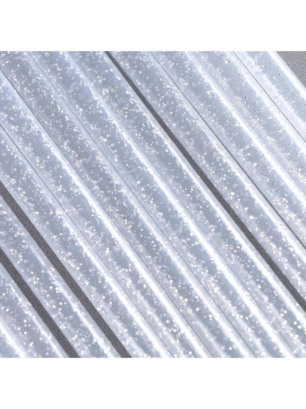 Трубочки для коктейля «Блёстки», в наборе 12 шт., цвет серебряный