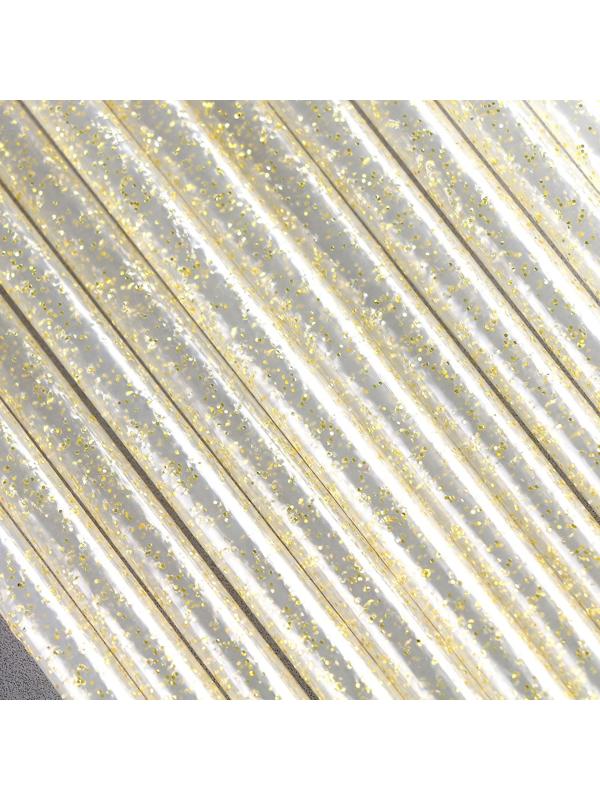 Трубочки для коктейля «Блёстки», в набор 12 шт., цвет золотой