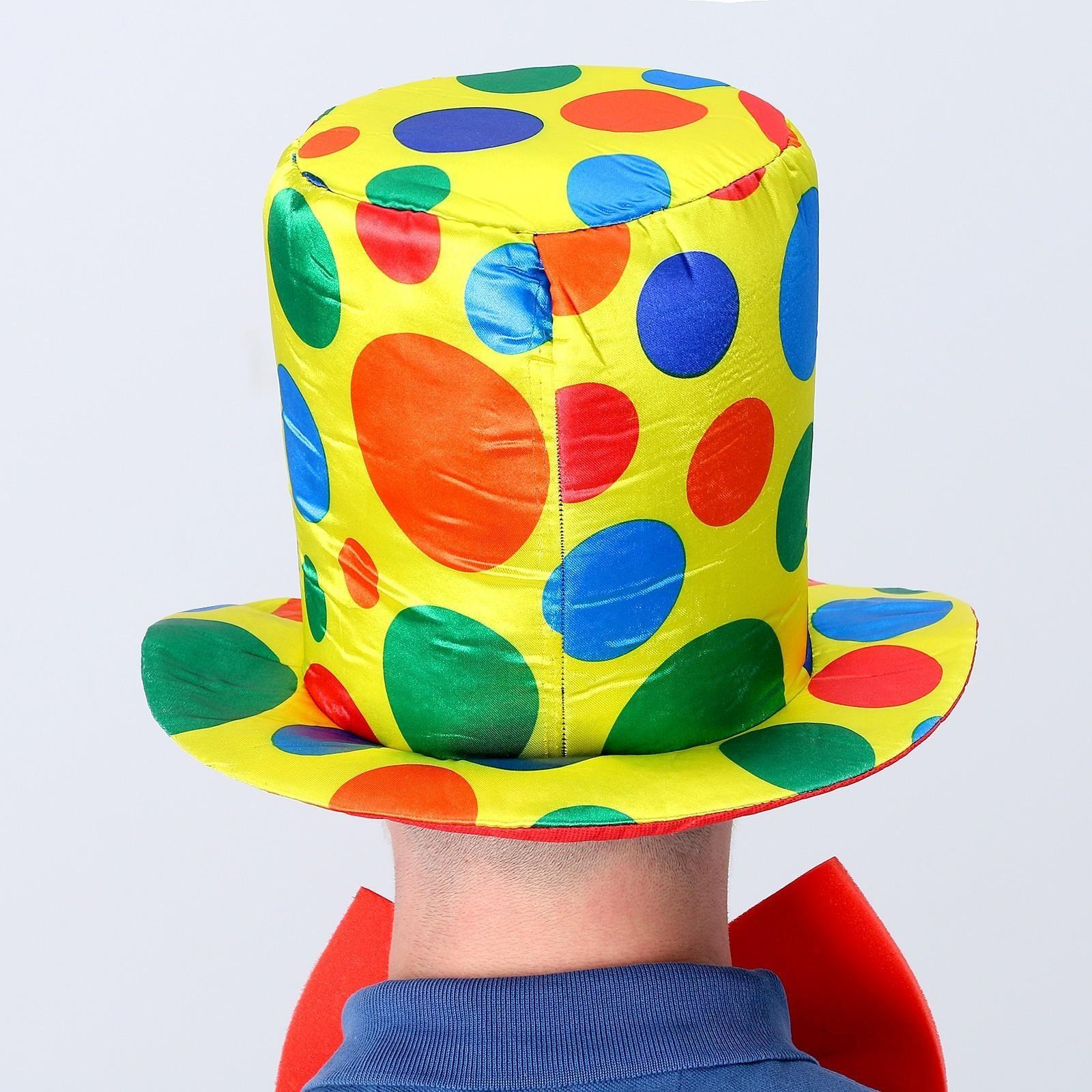 Карнавальный набор «Клоун», шляпа, бант, нос, поролон