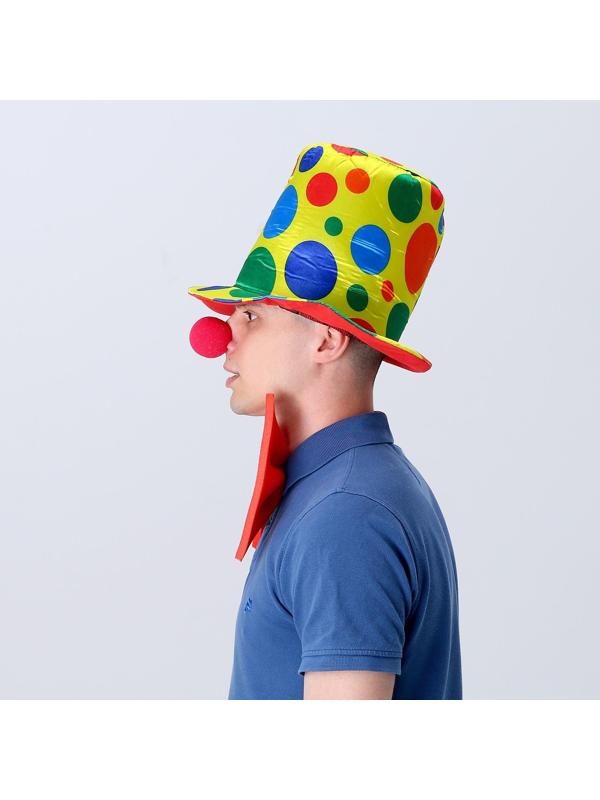 Карнавальный набор «Клоун», шляпа, бант, нос, поролон