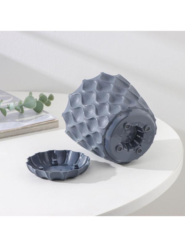 Горшок для цветов с поддоном «Wave», 0,65 л, d=11,5 см, цвет серый