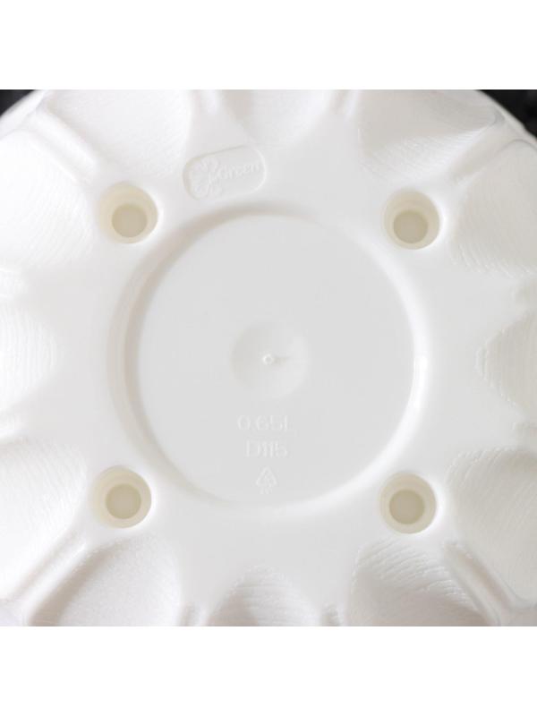 Горшок для цветов с поддоном «Wave», 0,65 л, d=11,5 см , цвет белоснежный