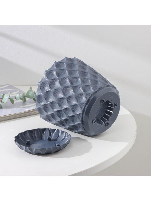 Горшок для цветов с поддоном «Wave», 1,4 л, d=14,5 см, цвет серый