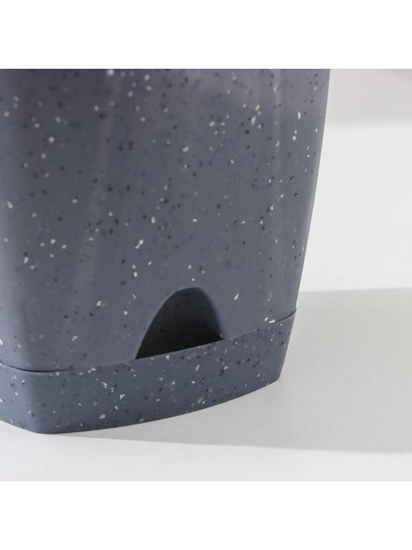 Горшок для цветов с прикорневым поливом «Amsterdam», 1,35 л, d=14 см, темный камень