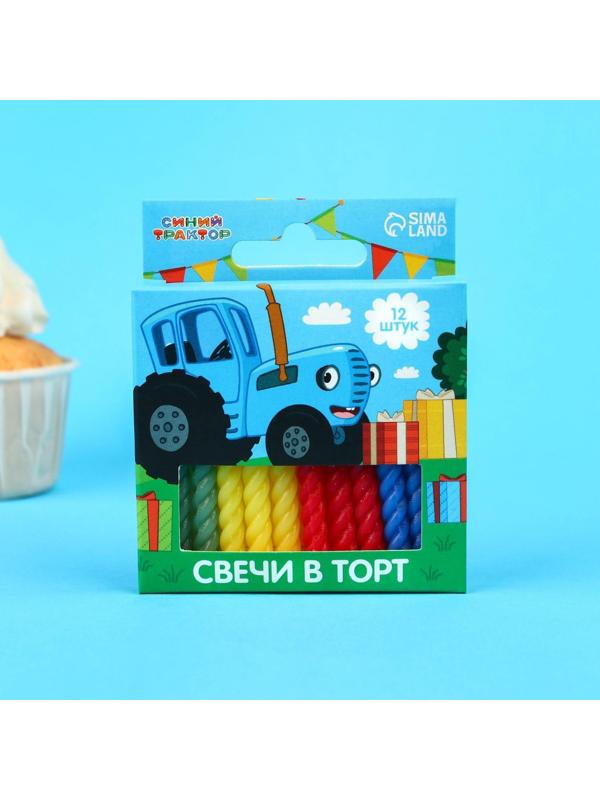 Набор витых свечей в торт 12 шт 