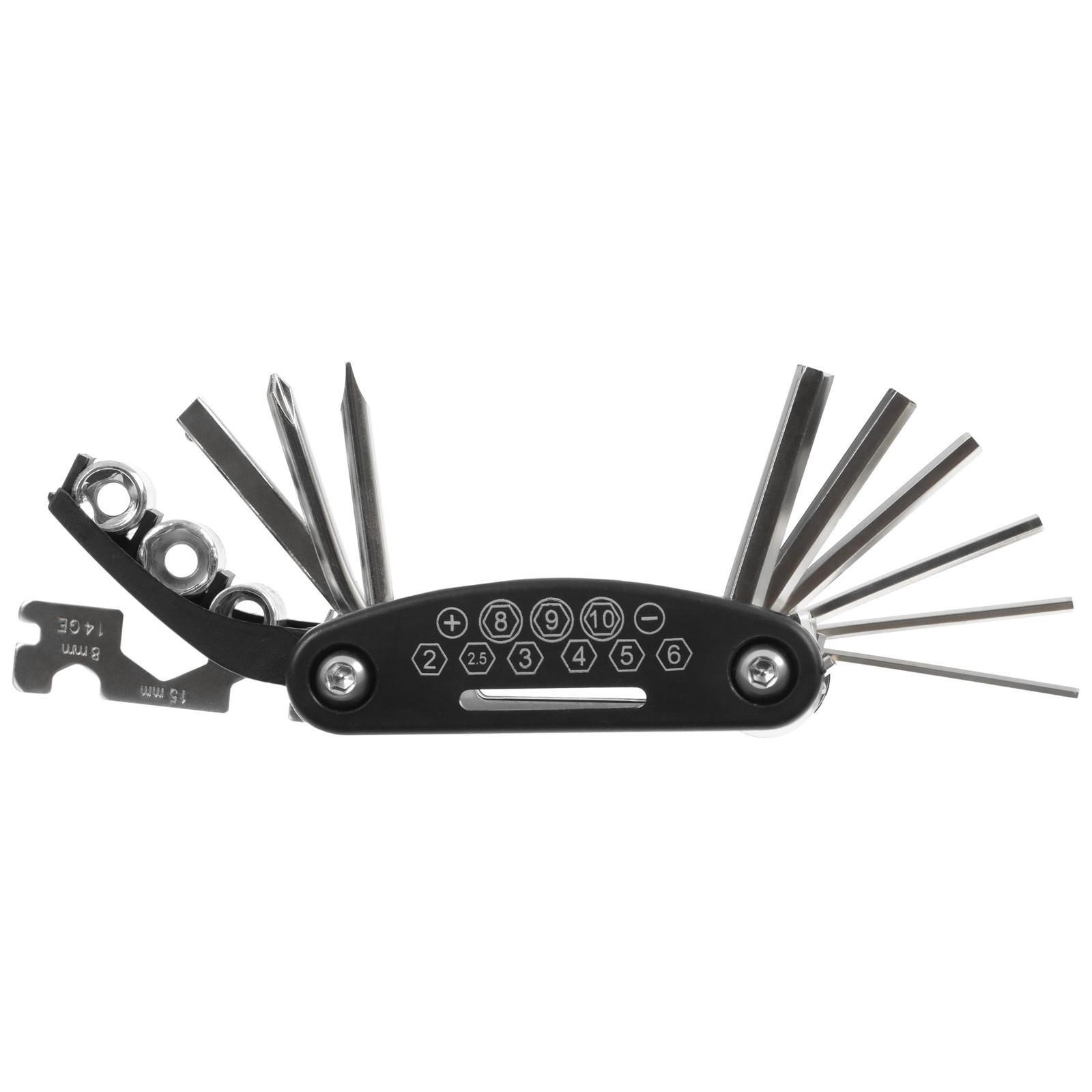 Набор велоинструментов: чехол, мультитул, ремкомплект, монтажки