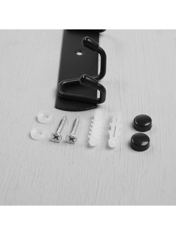 Вешалка с тремя 2-рожковыми крючками CAPPIO VC103, цвет черный