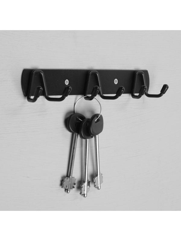 Вешалка с тремя 2-рожковыми крючками CAPPIO VC103, цвет черный