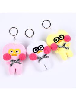 Мягкая игрушка «Утка» на брелоке, 11 см, цвет МИКС