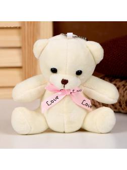 Мягкая игрушка «Мишка» на подвесе, 11 см, цвет бежевый